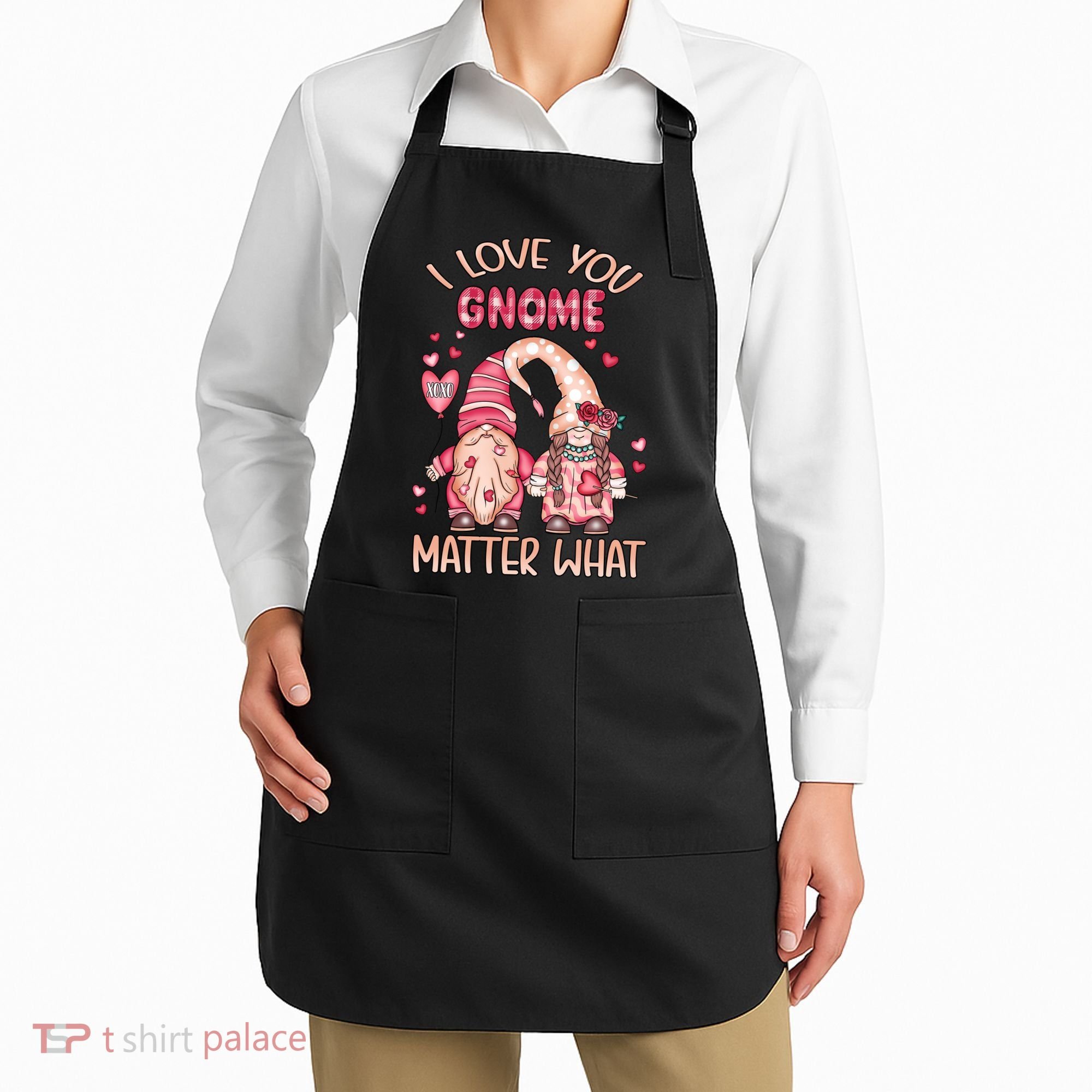 I Love You Gnome Valentines Gift For Valentine Day Apron