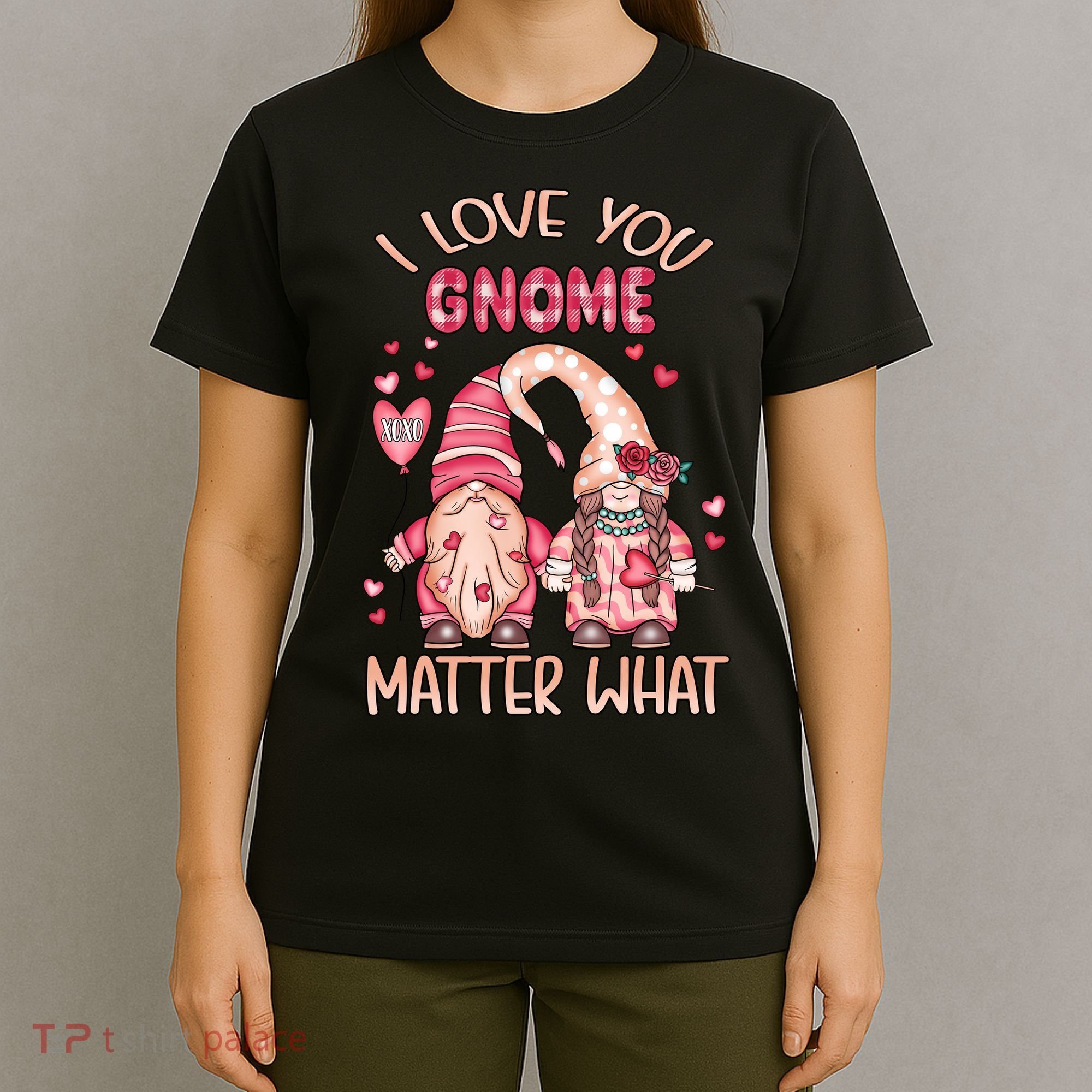 I Love You Gnome Valentines Gift For Valentine Day T-Shirt