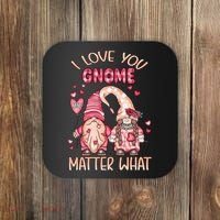 I Love You Gnome Valentines Gift For Valentine Day Coaster thumb 0