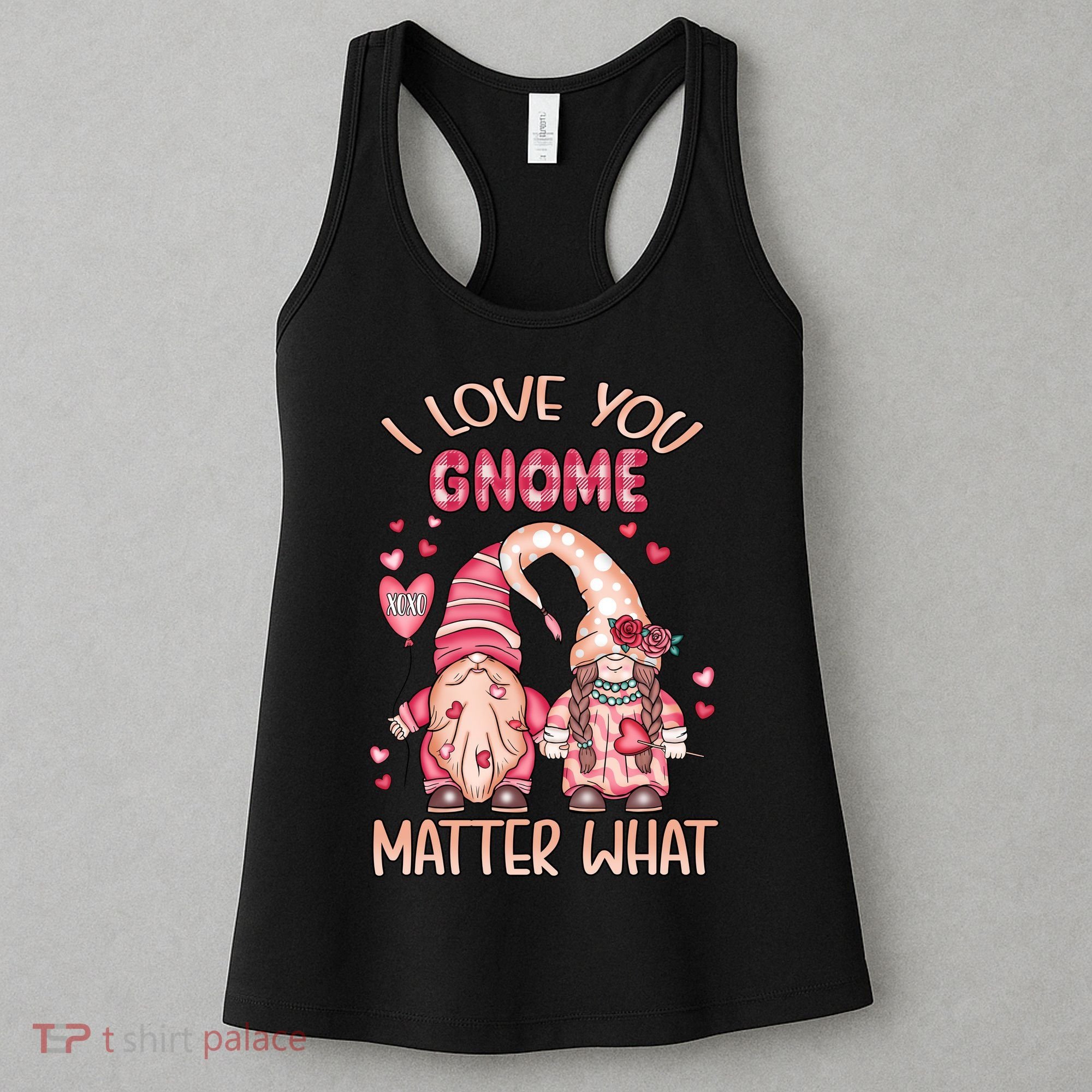I Love You Gnome Valentines Gift For Valentine Day Women's Tank Top