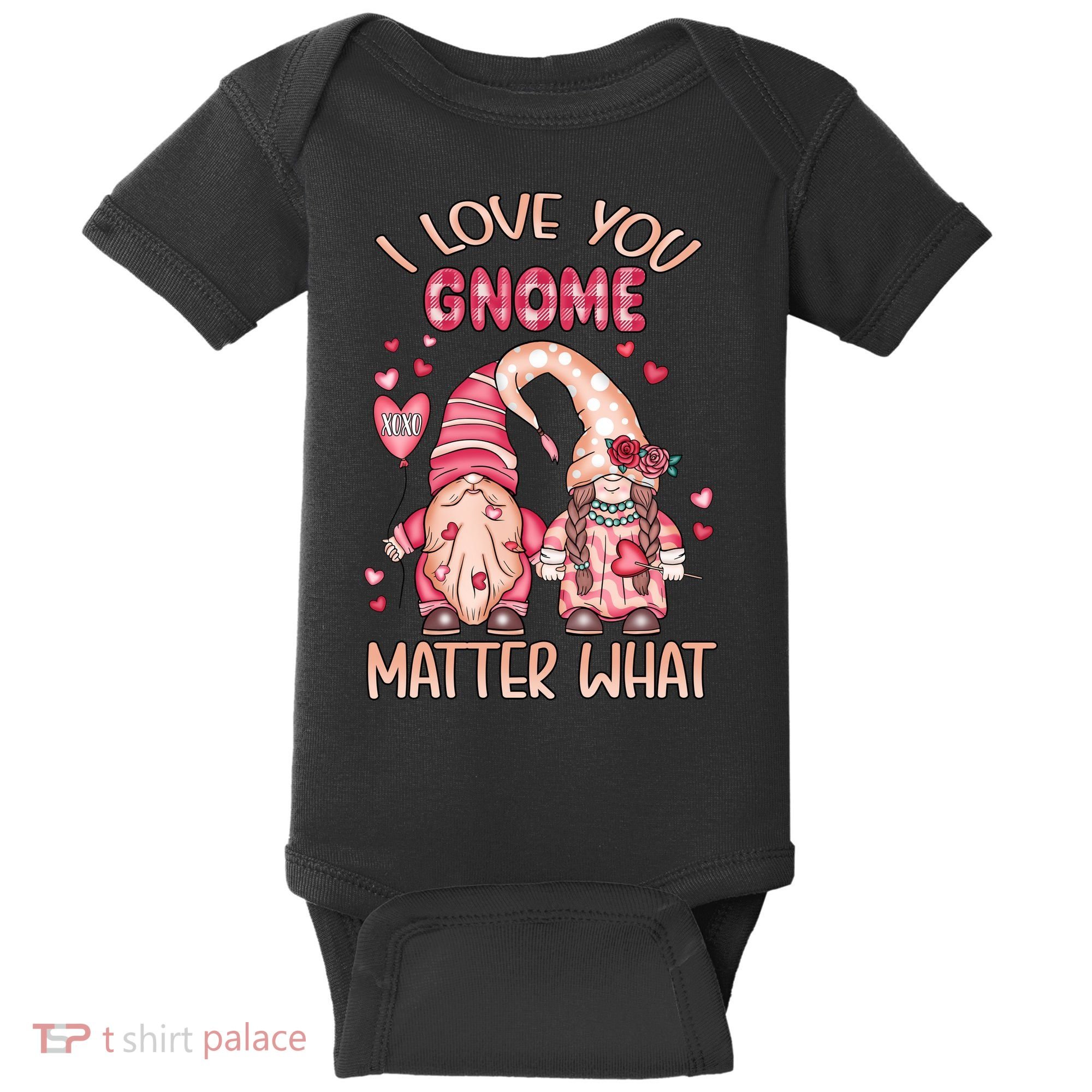 I Love You Gnome Valentines Gift For Valentine Day Baby Bodysuit