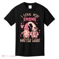 I Love You Gnome Valentines Gift For Valentine Day Kids T-Shirt thumb 0