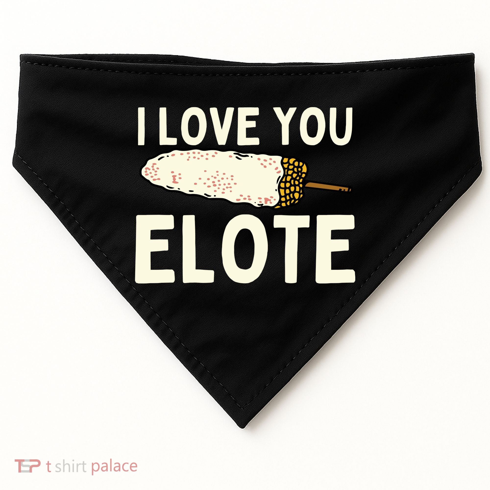 I Love You Elote Mexican Corn USA-Made Doggie Bandana
