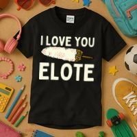 I Love You Elote Mexican Corn Kids T-Shirt thumb 3