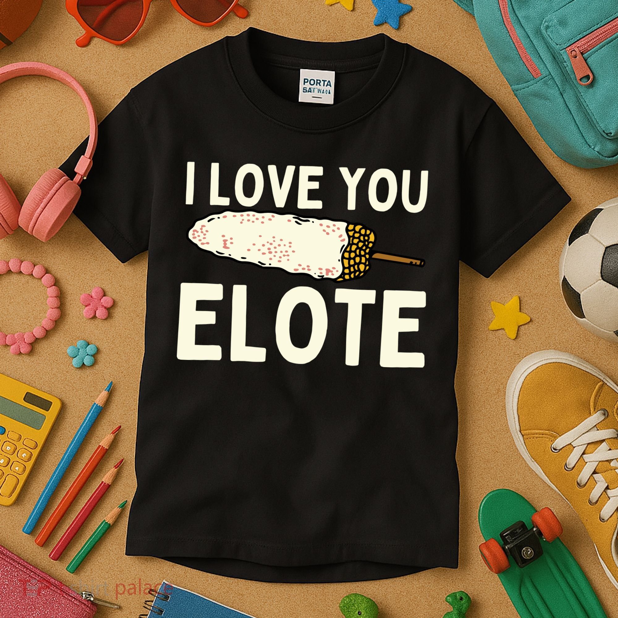 I Love You Elote Mexican Corn Kids T-Shirt
