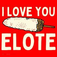 I Love You Elote Mexican Corn Santa Hat thumb 1