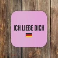 I Love You In German Language Germany Funny German Saying Coaster thumb 0
