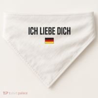 I Love You In German Language Germany Funny German Saying USA-Made Doggie Bandana thumb 0