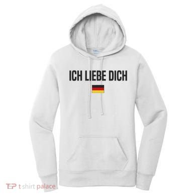 I Love You In German Language Germany Funny German Saying Women's Hoodie