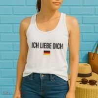 I Love You In German Language Germany Funny German Saying Women's Tank Top thumb 2