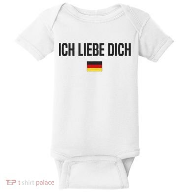 I Love You In German Language Germany Funny German Saying Baby Bodysuit