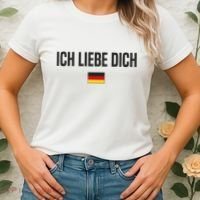 I Love You In German Language Germany Funny German Saying Women's T-Shirt thumb 2