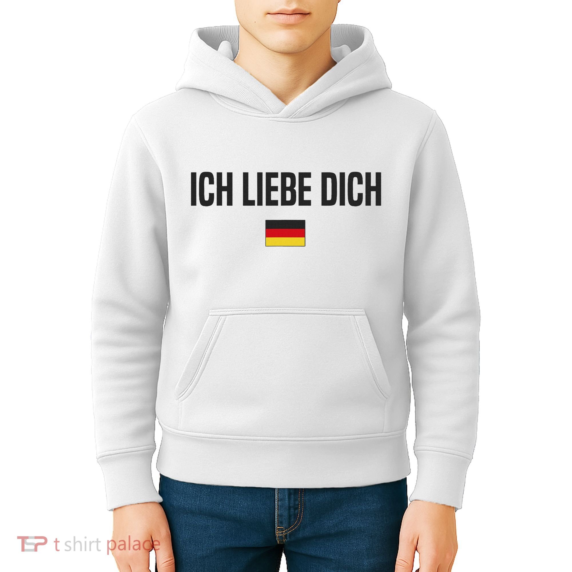 I Love You In German Language Germany Funny German Saying Kids Hoodie