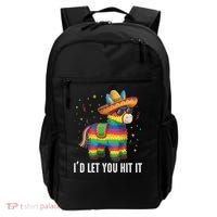 I'd Let You Hit It Funny Piñata Sombrero Rainbow Fiesta Backpack thumb 0