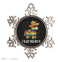 I'd Let You Hit It Funny Piñata Sombrero Rainbow Fiesta Ornament thumb 0