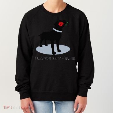 'I Lab You Very Much' Valentine's Day Black Labrador Women's Sweatshirt