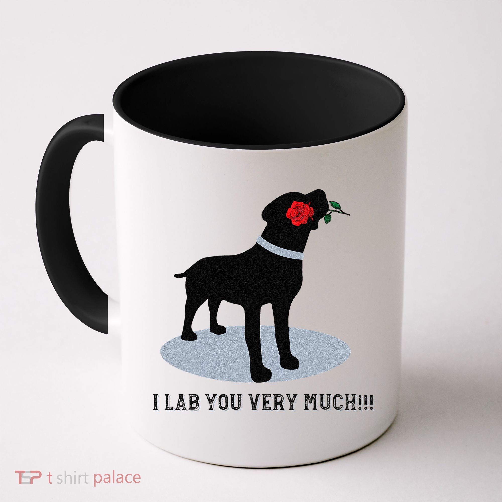 'I Lab You Very Much' Valentine's Day Black Labrador Coffee Mug