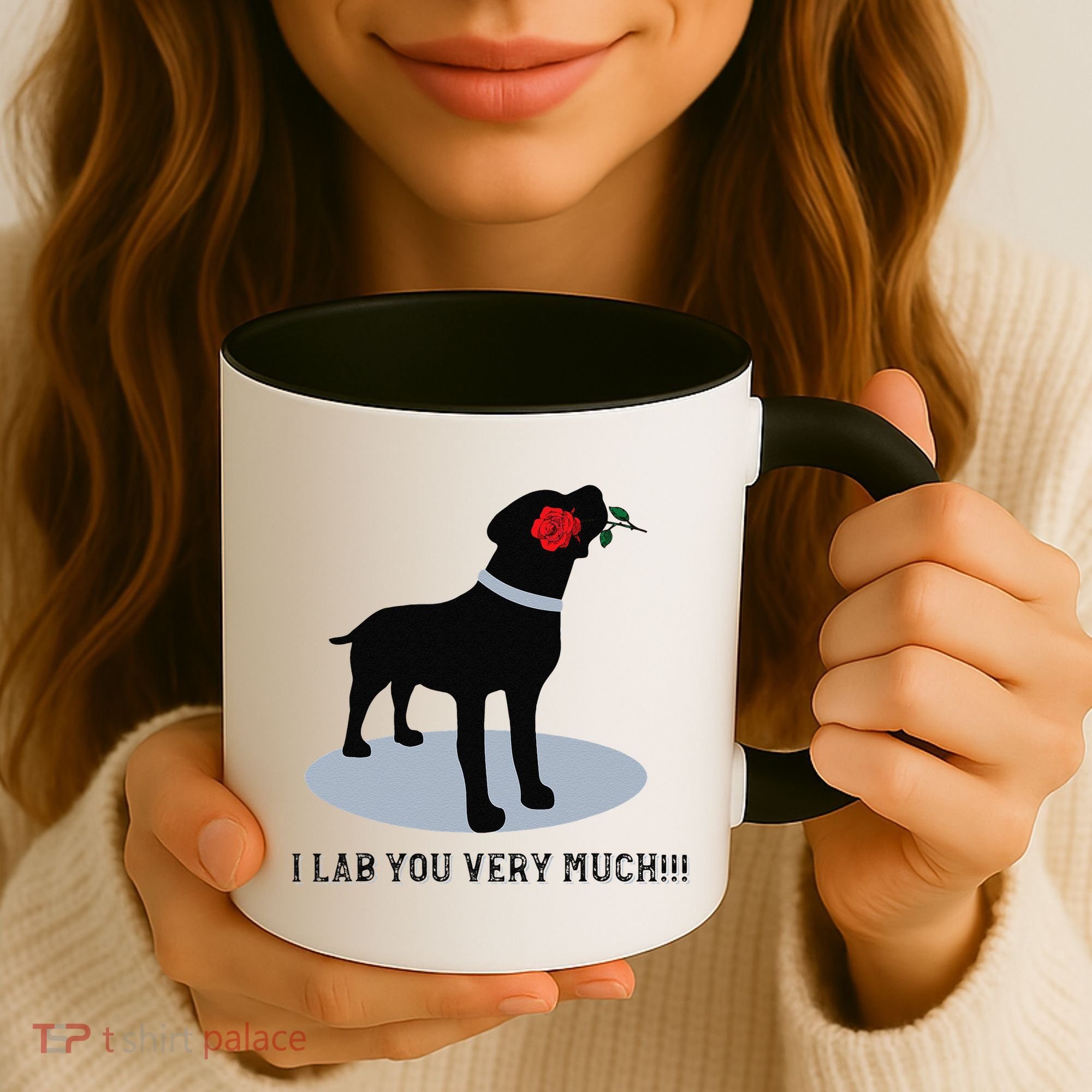 'I Lab You Very Much' Valentine's Day Black Labrador Coffee Mug
