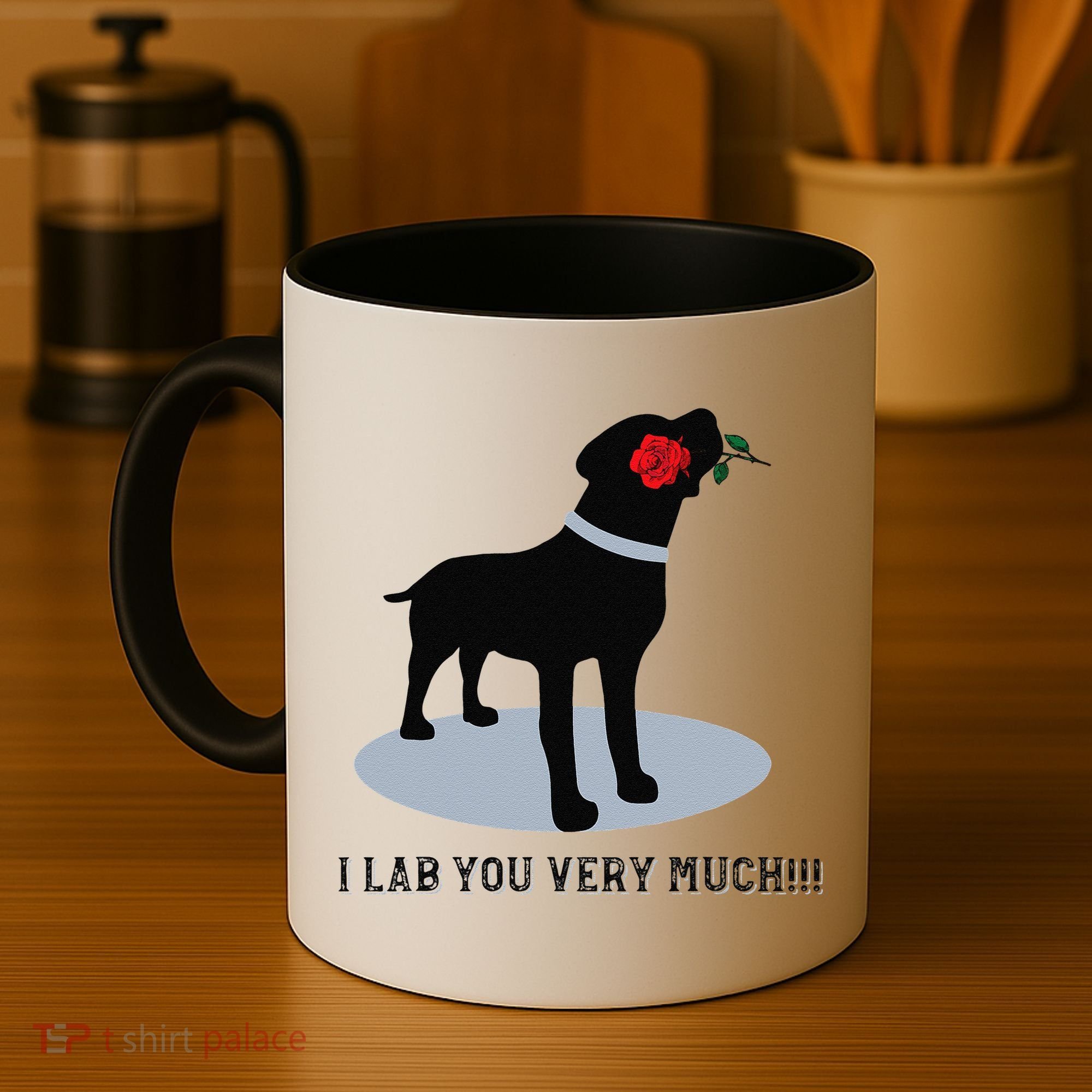 'I Lab You Very Much' Valentine's Day Black Labrador Coffee Mug