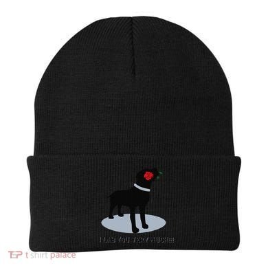 'I Lab You Very Much' Valentine's Day Black Labrador Beanie