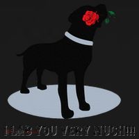 'I Lab You Very Much' Valentine's Day Black Labrador Women's Hoodie thumb 2