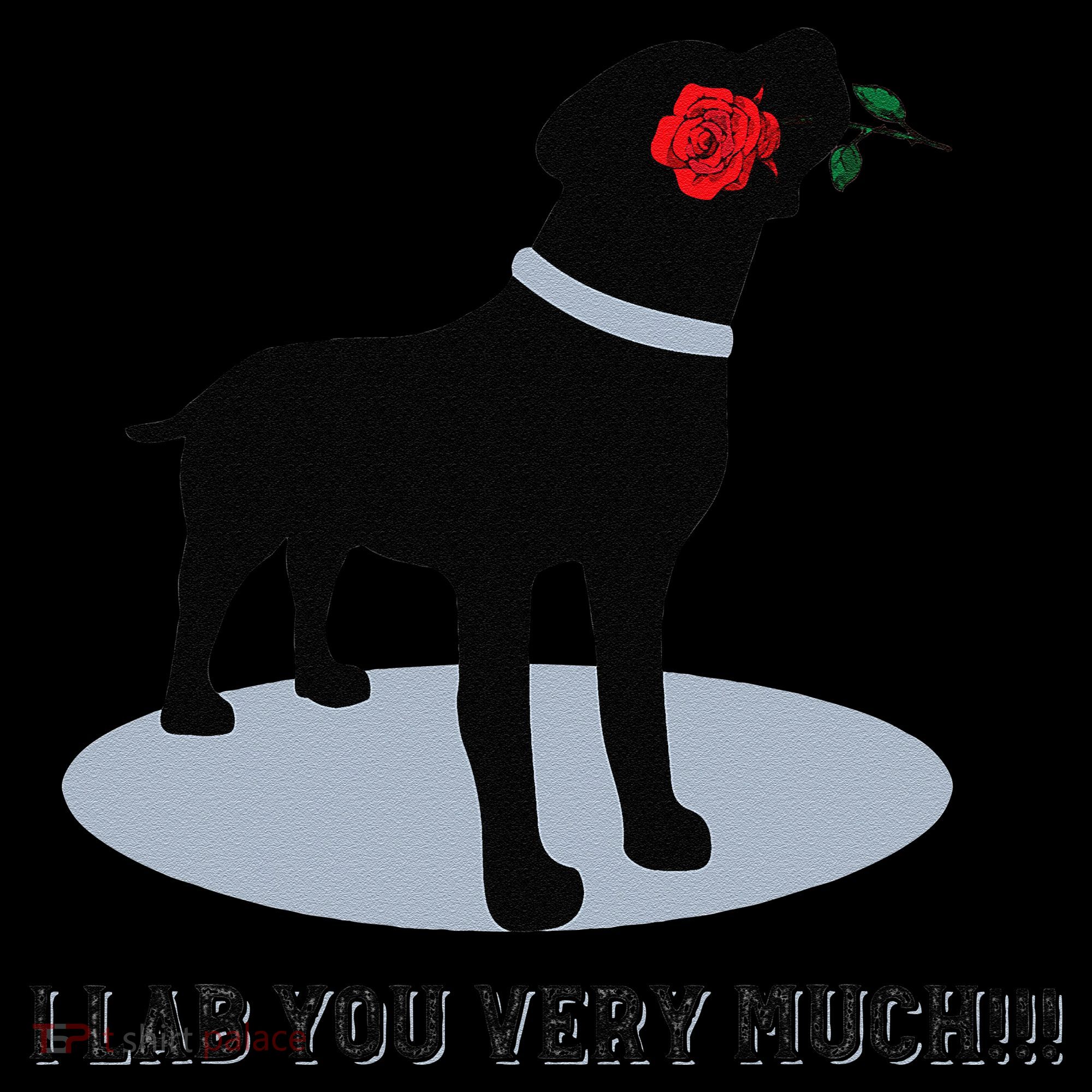 'I Lab You Very Much' Valentine's Day Black Labrador Women's Hoodie