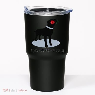 'I Lab You Very Much' Valentine's Day Black Labrador Tumbler