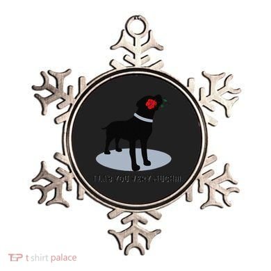 'I Lab You Very Much' Valentine's Day Black Labrador Ornament