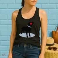'I Lab You Very Much' Valentine's Day Black Labrador Women's Tank Top thumb 2
