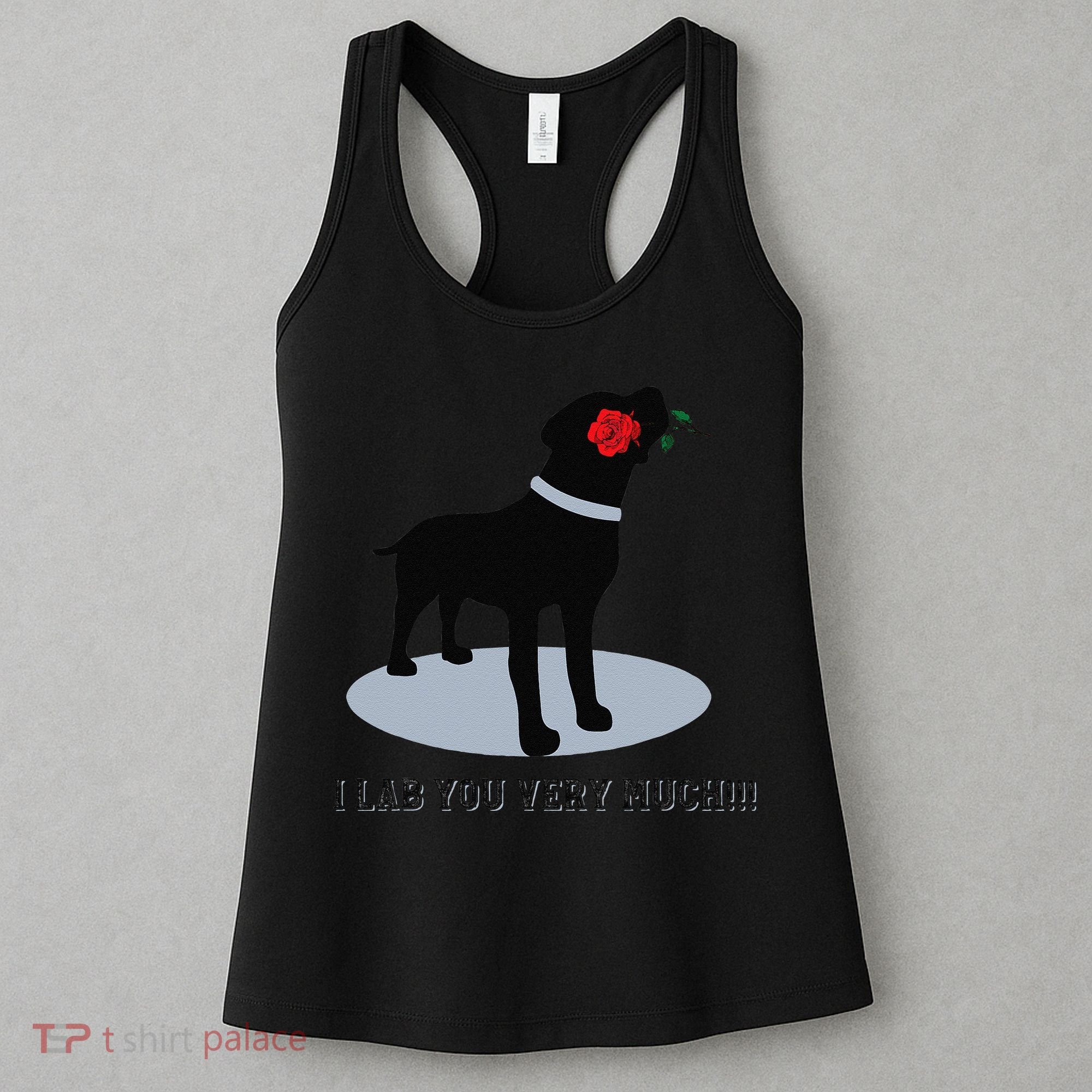 'I Lab You Very Much' Valentine's Day Black Labrador Women's Tank Top