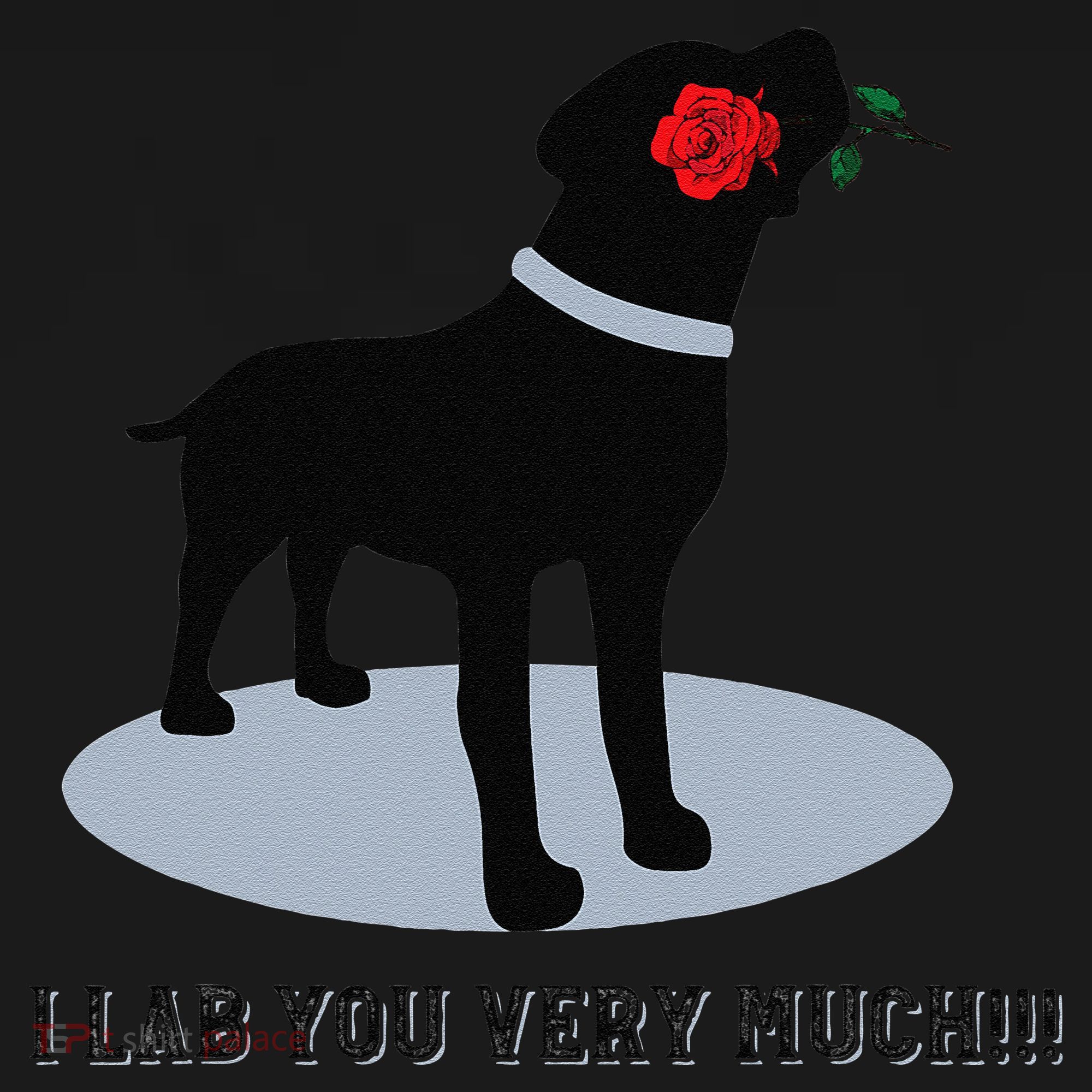 'I Lab You Very Much' Valentine's Day Black Labrador Women's Tank Top