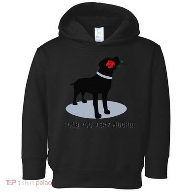 'I Lab You Very Much' Valentine's Day Black Labrador Toddler Hoodie