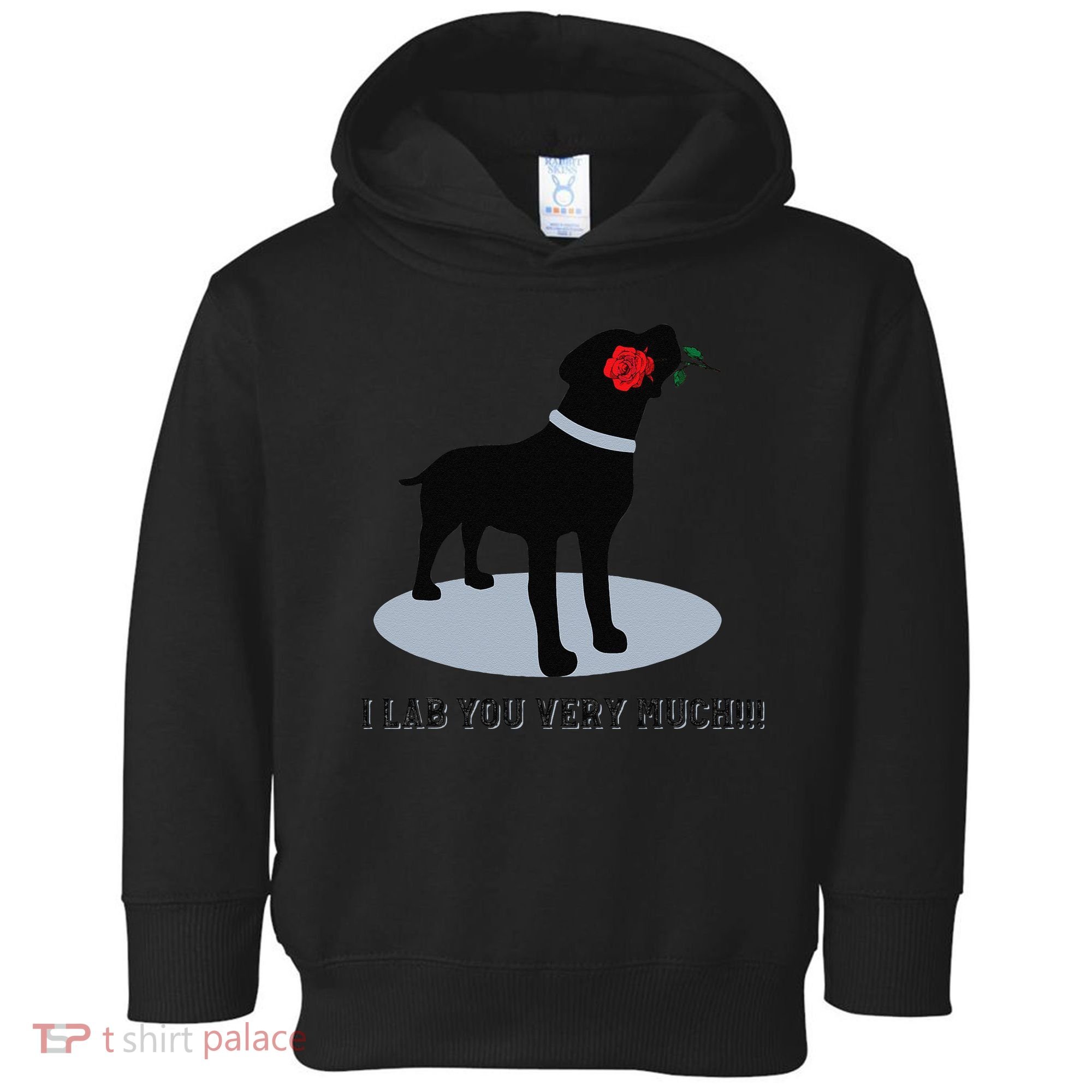 'I Lab You Very Much' Valentine's Day Black Labrador Toddler Hoodie