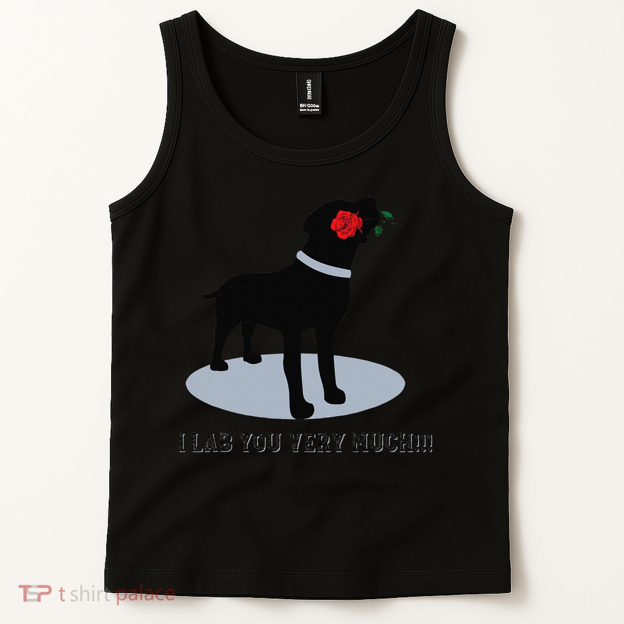 'I Lab You Very Much' Valentine's Day Black Labrador Tank Top