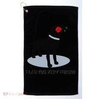 'I Lab You Very Much' Valentine's Day Black Labrador Golf Towel thumb 0