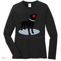'I Lab You Very Much' Valentine's Day Black Labrador Women's Long Sleeve Shirt thumb 0