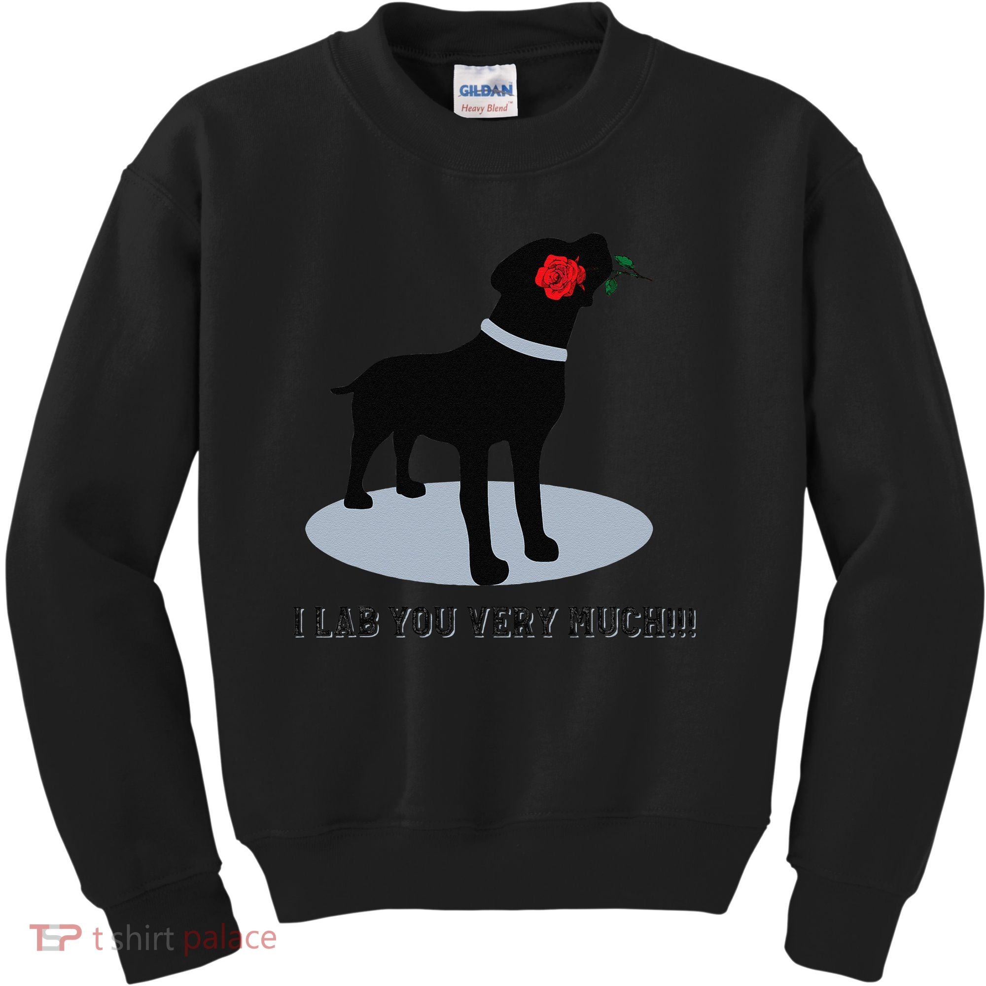 'I Lab You Very Much' Valentine's Day Black Labrador Kids Sweatshirt