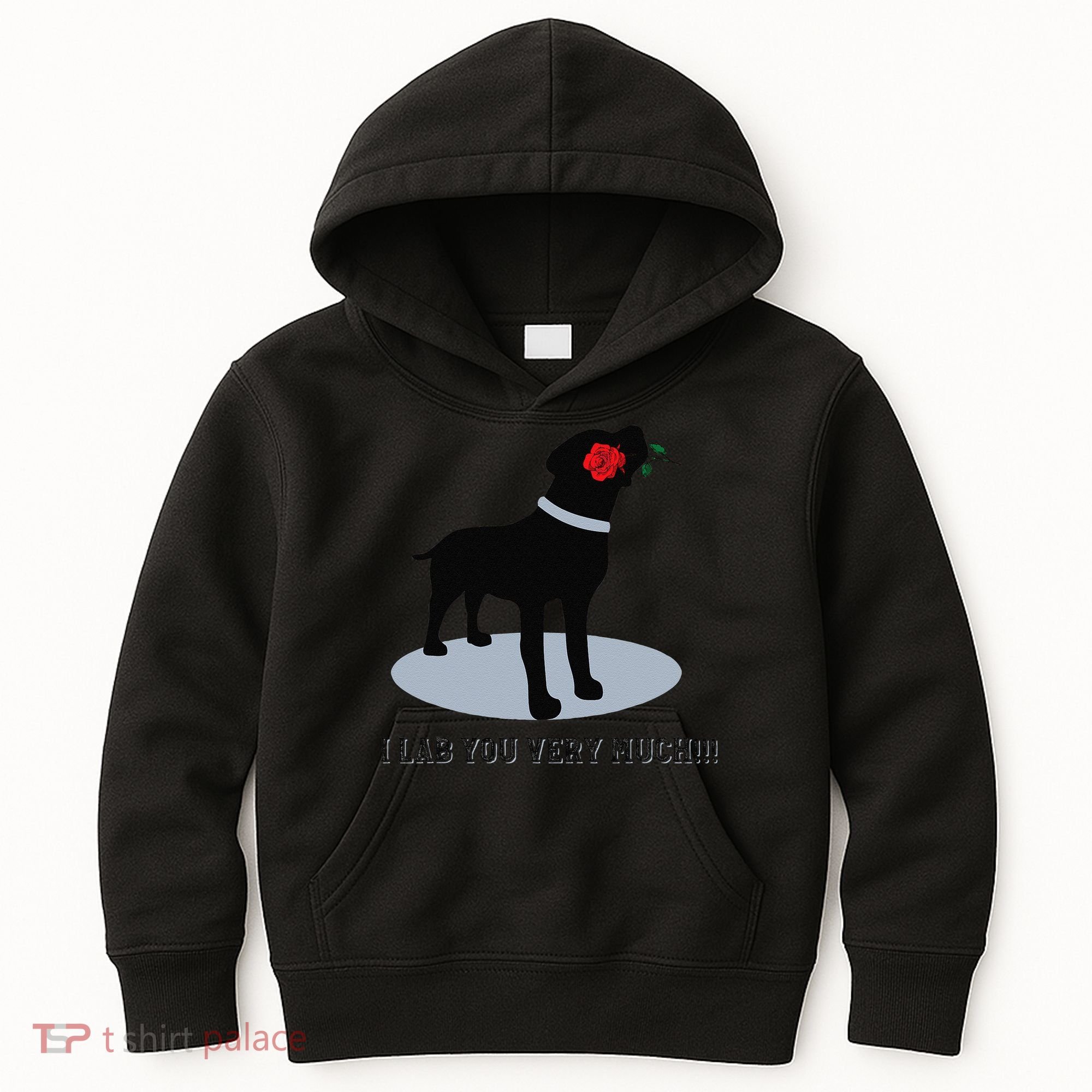 'I Lab You Very Much' Valentine's Day Black Labrador Kids Hoodie
