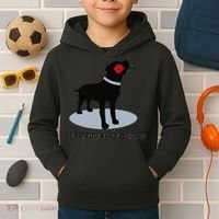 'I Lab You Very Much' Valentine's Day Black Labrador Kids Hoodie thumb 2