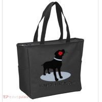 'I Lab You Very Much' Valentine's Day Black Labrador Tote Bag thumb 2