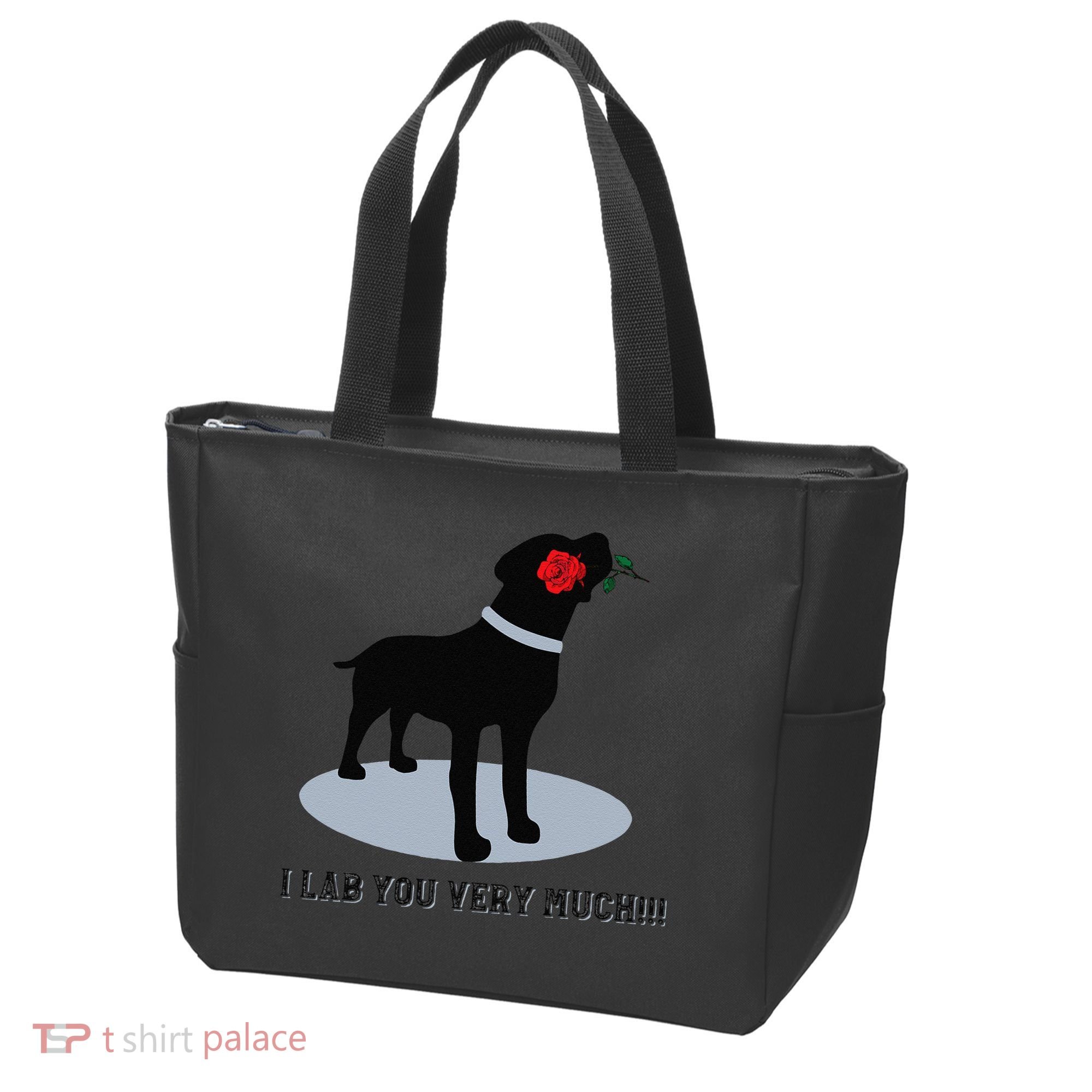 'I Lab You Very Much' Valentine's Day Black Labrador Tote Bag