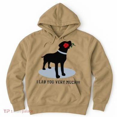 'I Lab You Very Much' Valentine's Day Black Labrador Hoodie