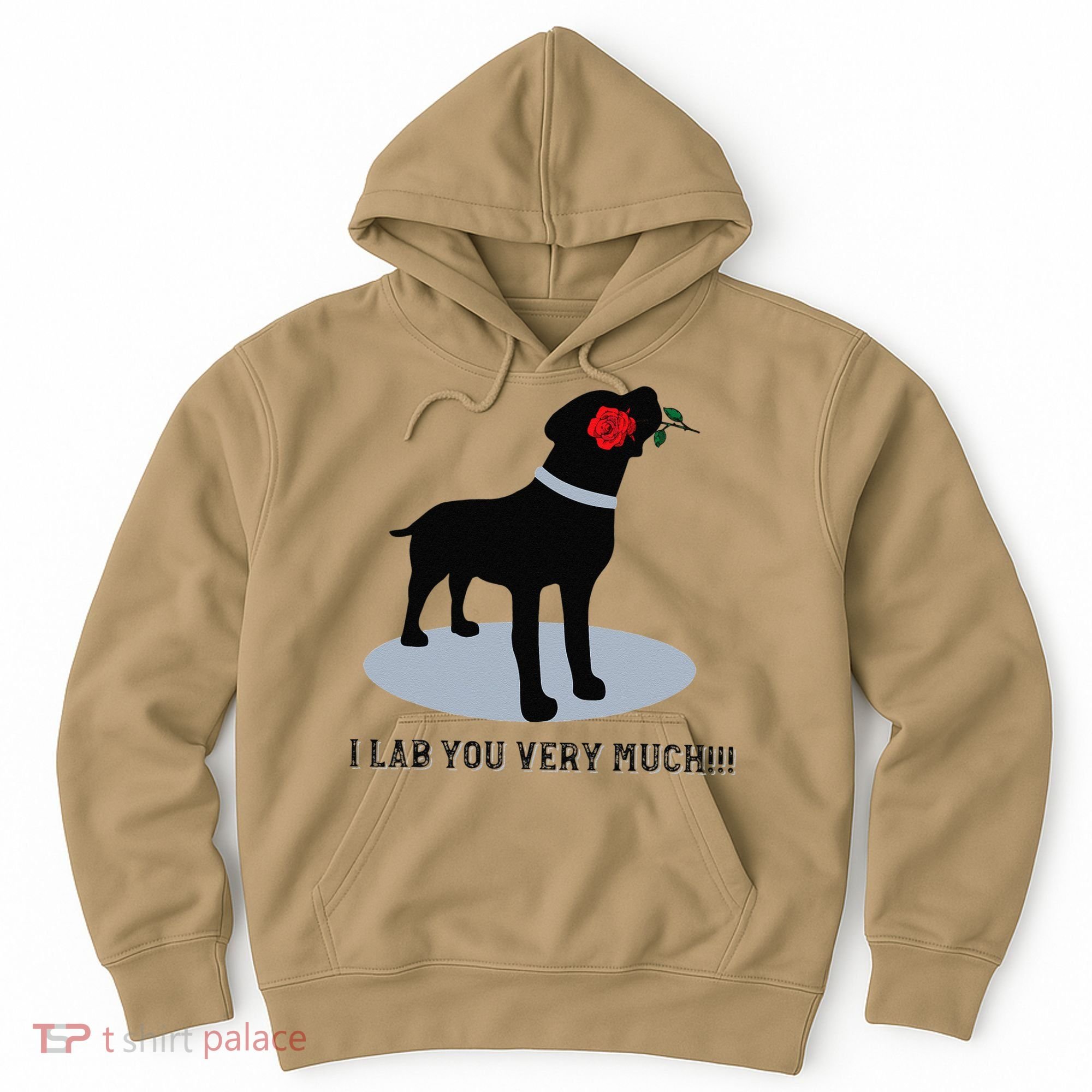 'I Lab You Very Much' Valentine's Day Black Labrador Hoodie