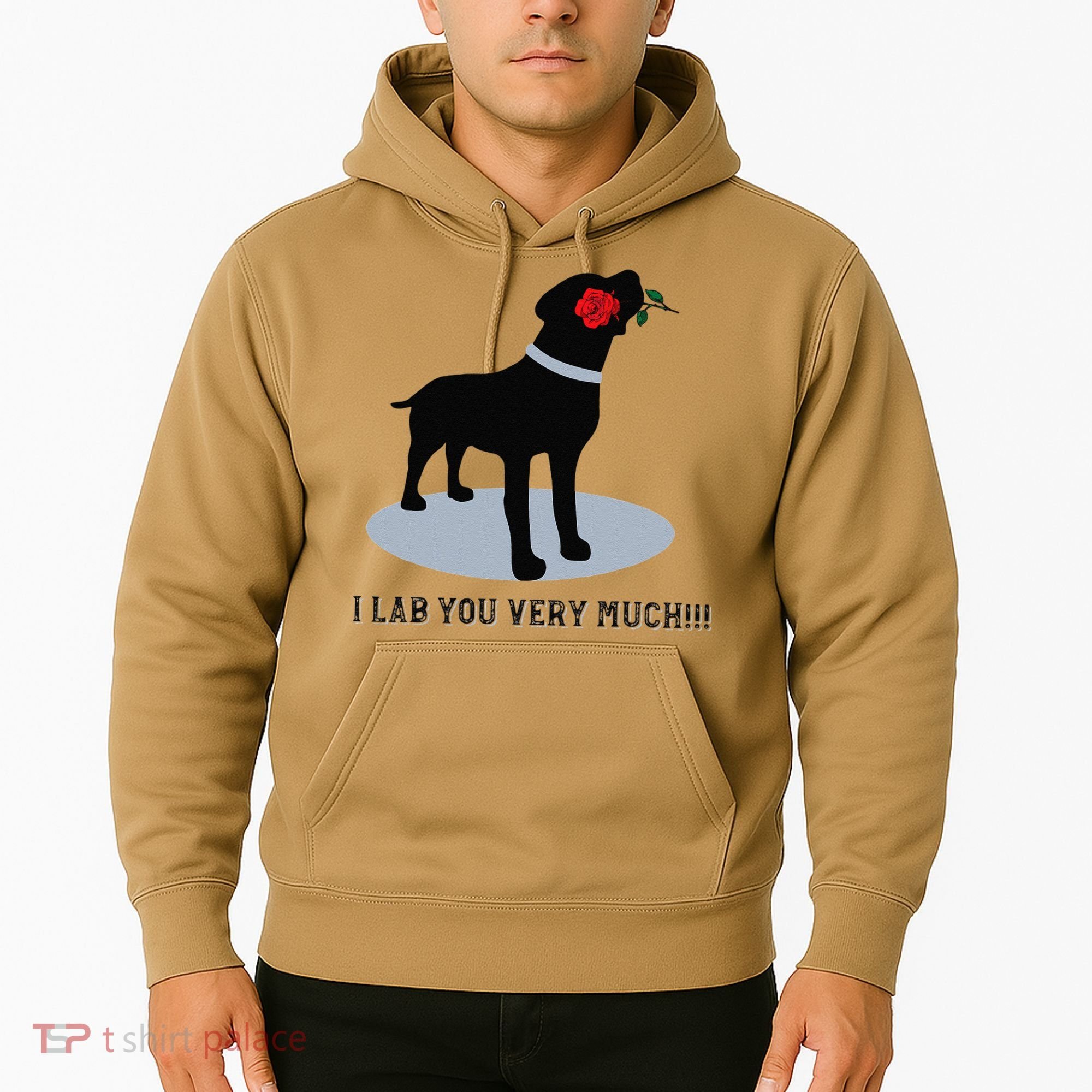 'I Lab You Very Much' Valentine's Day Black Labrador Hoodie