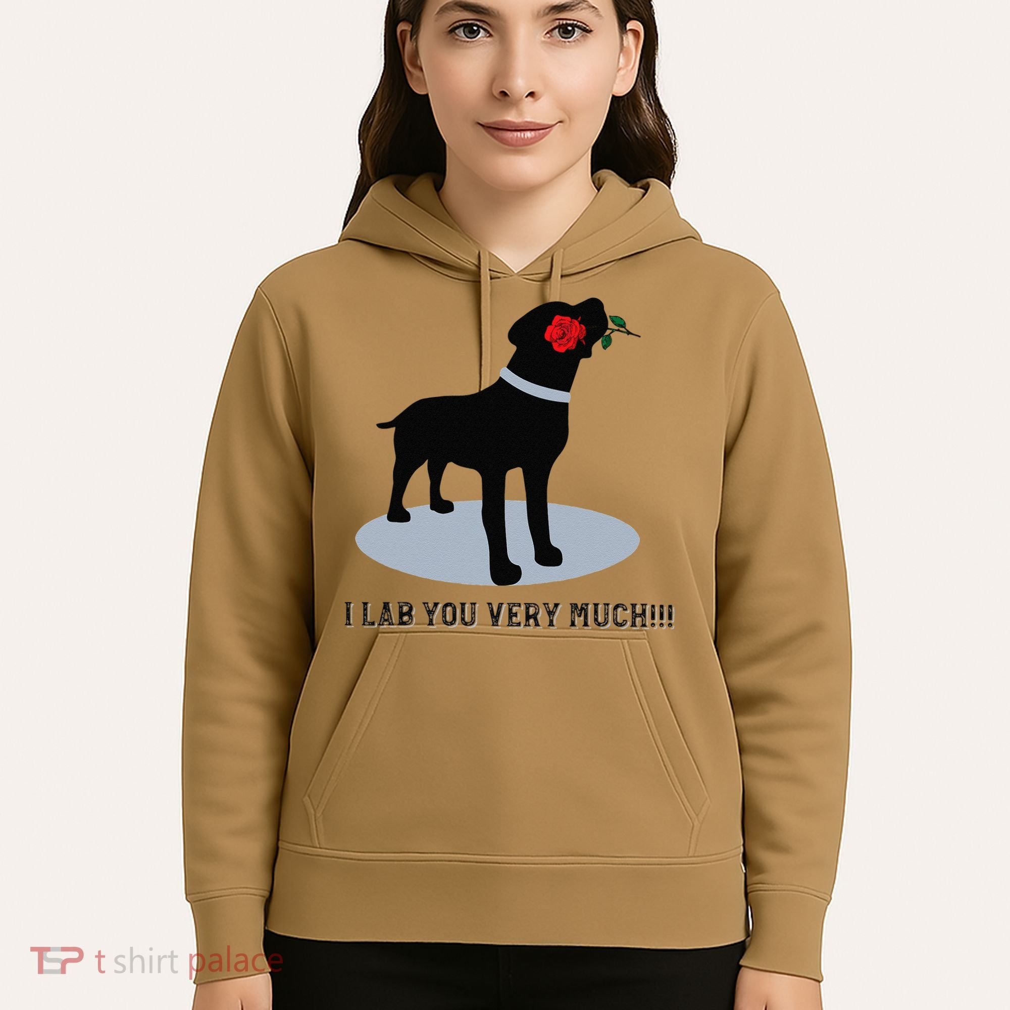 'I Lab You Very Much' Valentine's Day Black Labrador Hoodie