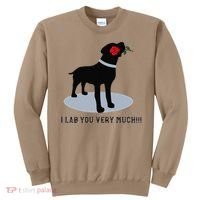 'I Lab You Very Much' Valentine's Day Black Labrador Sweatshirt thumb 0