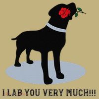 'I Lab You Very Much' Valentine's Day Black Labrador Sweatshirt thumb 2