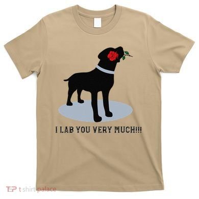 'I Lab You Very Much' Valentine's Day Black Labrador T-Shirt