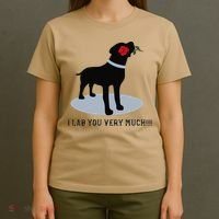 'I Lab You Very Much' Valentine's Day Black Labrador T-Shirt thumb 4