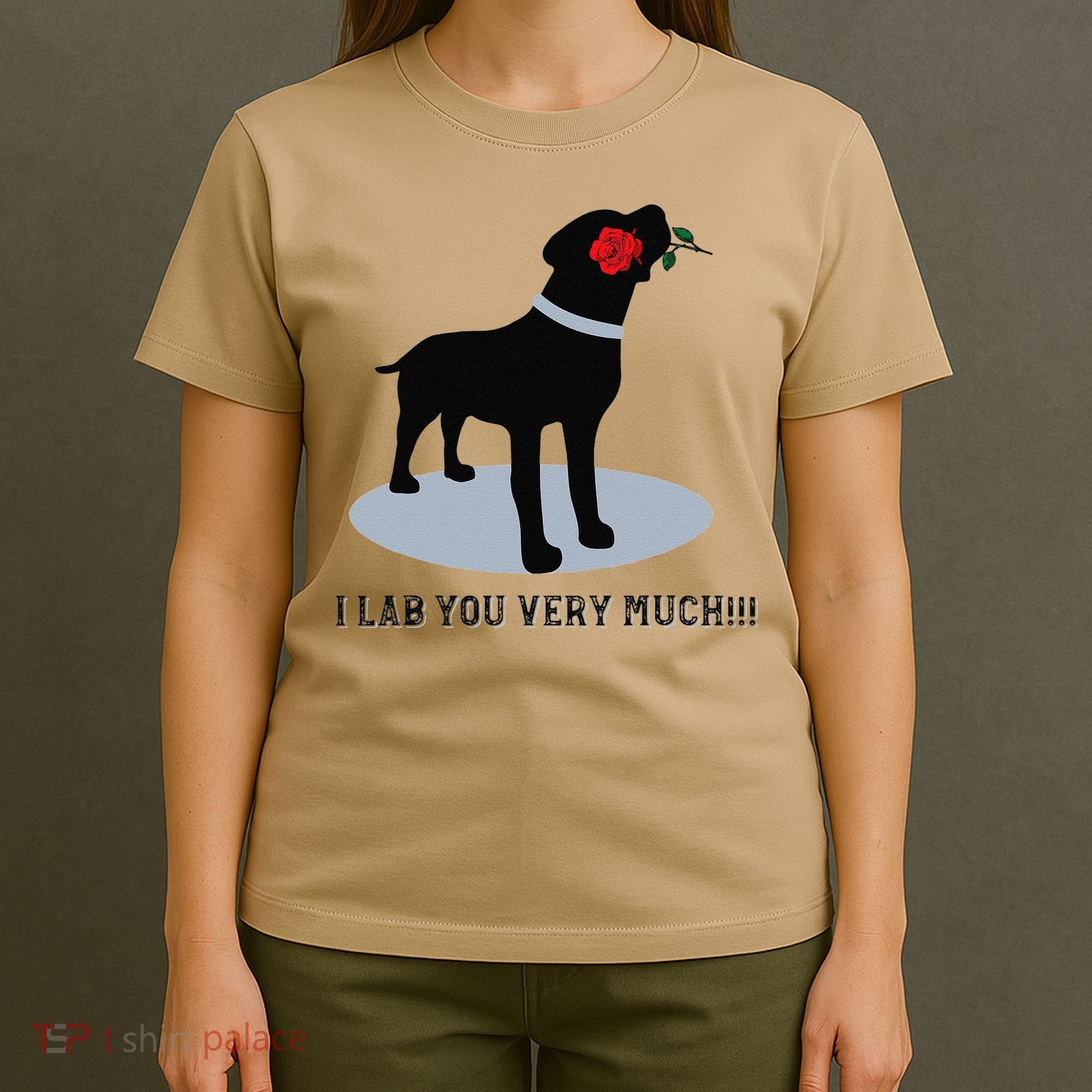 'I Lab You Very Much' Valentine's Day Black Labrador T-Shirt